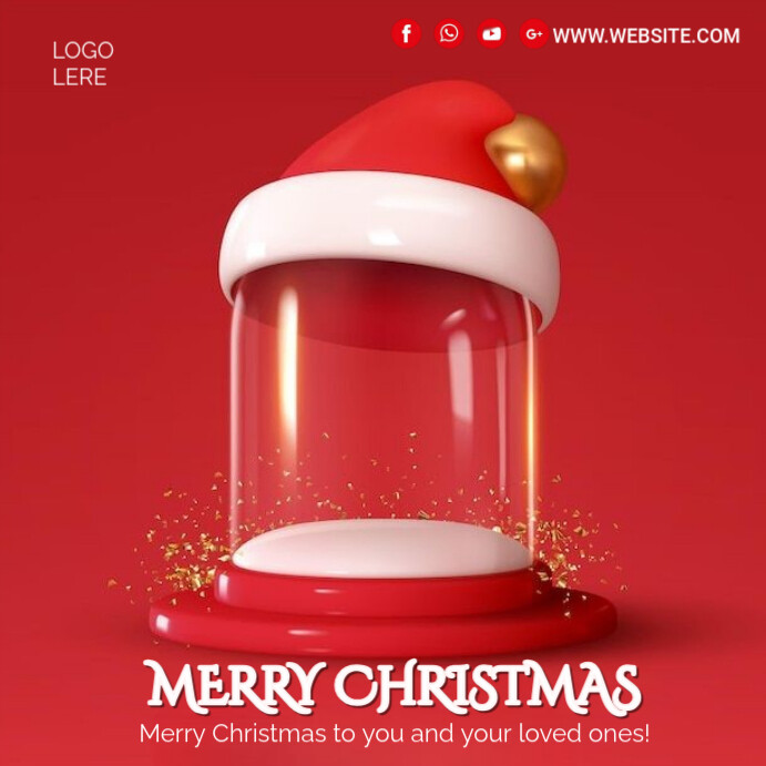 Copy of Red Maximalist Merry Christmas Instagram Post | PosterMyWall