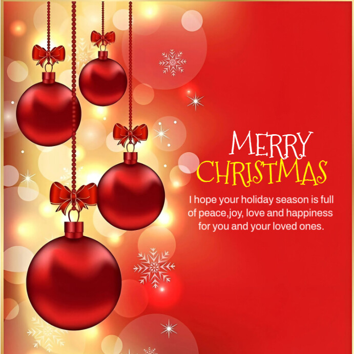 Red Maximalist Merry Christmas Instagram Post Template | PosterMyWall