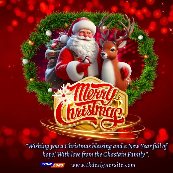Copy of Red Maximalist Merry Christmas Instagram Post | PosterMyWall