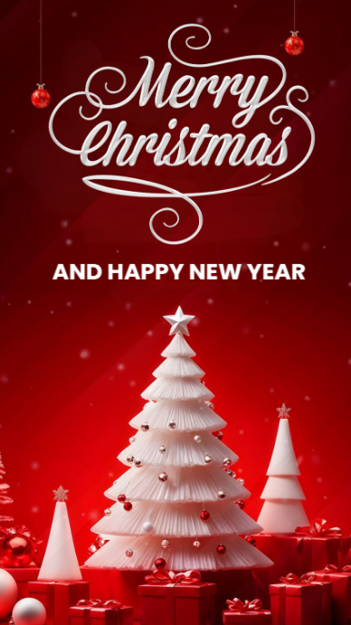 Red Maximalist Merry Christmas Instagram Story Template | PosterMyWall