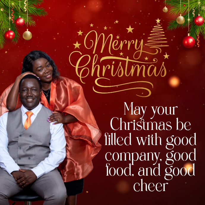 Red Maximalist Merry Christmas Message Instagram Post Template ...