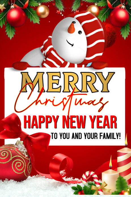 Copy of Red Maximalist Merry Christmas Poster | PosterMyWall
