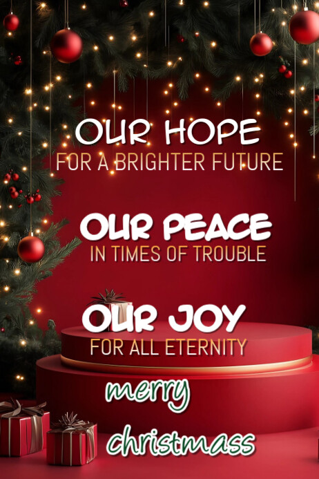 Copy of Red Maximalist Merry Christmas Poster | PosterMyWall