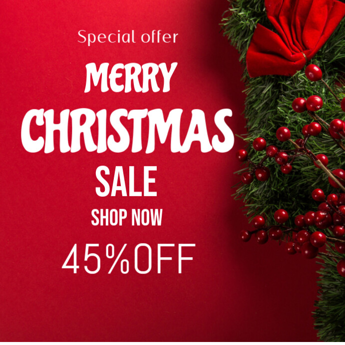 Copy of Red Maximalist Merry Christmas Sale Flyers Instagram Post ...