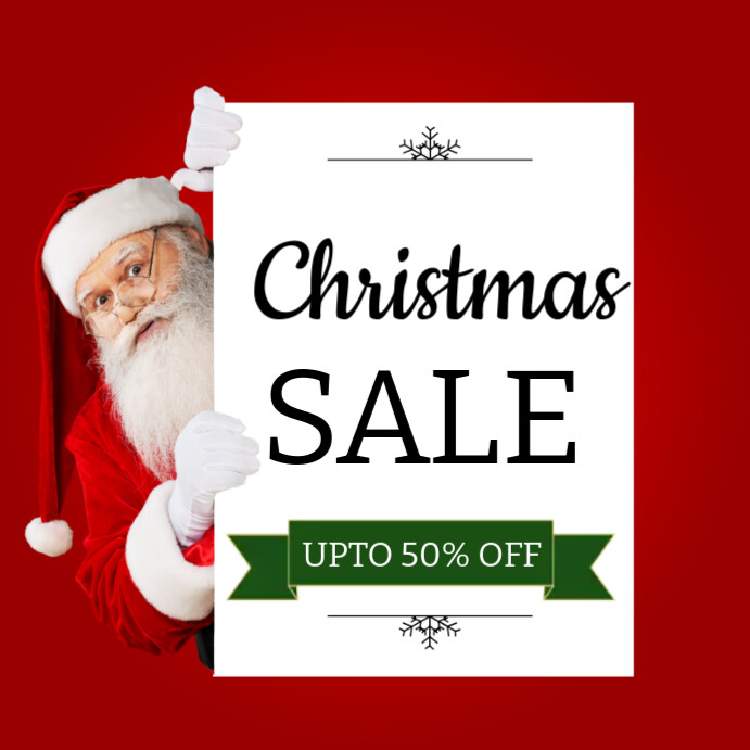 Copy of Red Maximalist Merry Christmas Sale Instagram Post | PosterMyWall