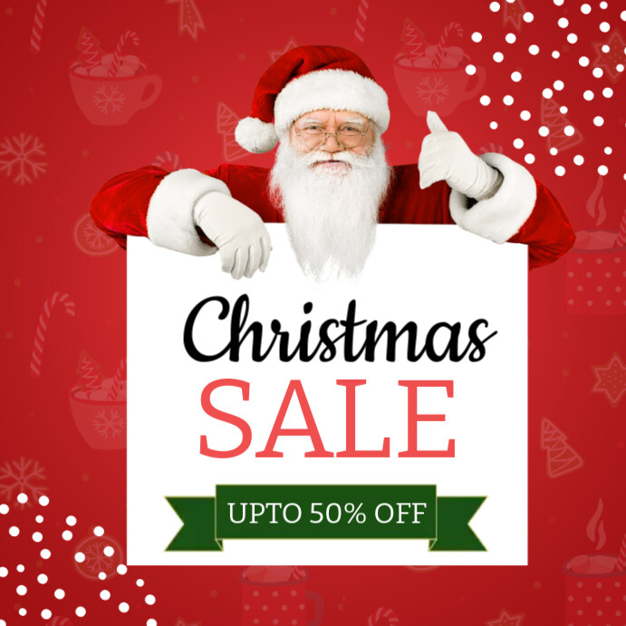 Copy of Red Maximalist Merry Christmas Sale Template Instagram Post ...