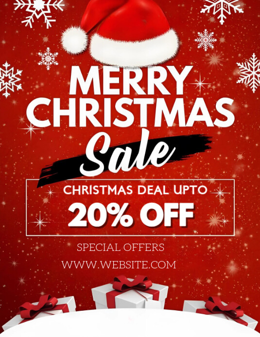 Copy of Red Maximalist Merry Christmas Sales Flyer Flyer (us Letter ...
