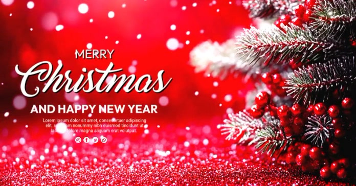 Copy of Red Maximalist Merry Christmas Template Facebook Shared Image ...