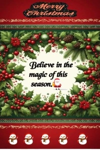 Red Maximalist Merry Christmas  Tumblr Graphic template