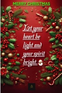 Red Maximalist Merry Christmas Uplifting Quotes  Tumblr Graphic template