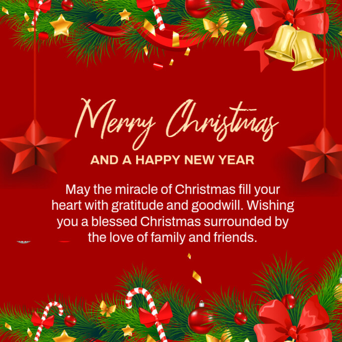 Copy of Red Maximalist Merry Christmas Wishes Template Design Instagram ...