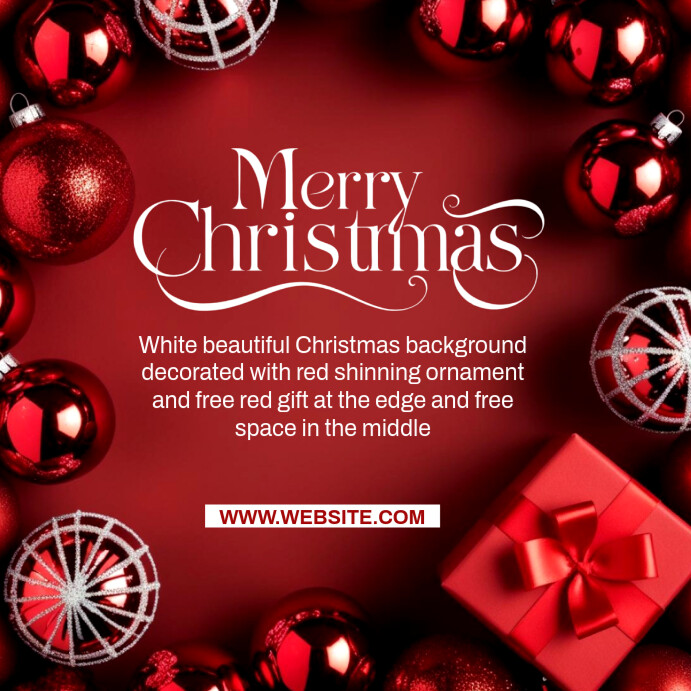 Plantilla de Red Maximalist Merry Christmas Wishes Template Instagram ...