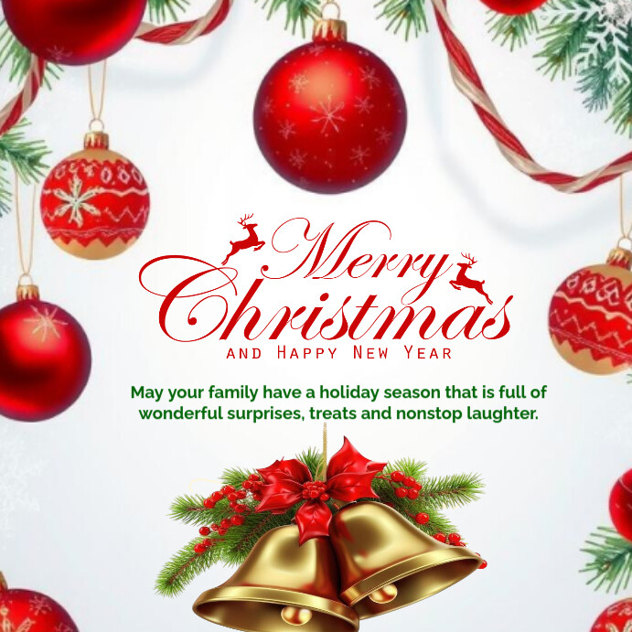 Red Maximalist Merry Christmas Wishes Template Instagram Post ...