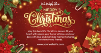 Red Maximalist Merrychristmas Facebook Shared Image template