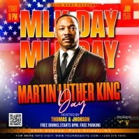 Red Maximalist Mlk Day Poster Instagram Post Iphosti le-Instagram template