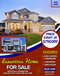 Rouge Real Estate Sale Poster/Wallboard Template