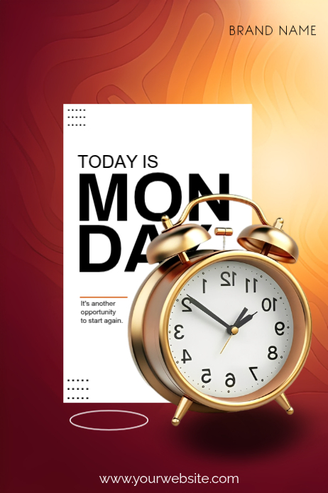 Red Maximalist Monday Poster Template | PosterMyWall