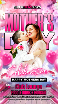 Red Maximalist Mothers Day Instagram Story template
