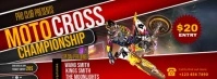 Red Maximalist Motocross Championship Facebook Cover Photo template