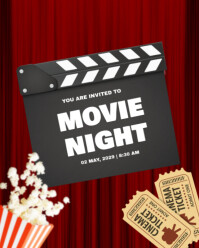 Red Movie Night Instagram Portrait Template