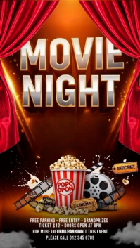 Rojo Movie Night เรื่องราวบน Instagram Template