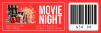 Red Maximalist Movie Night Twitter Banner template