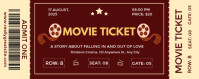 Red Maximalist Movie Ticket Twitch Profile Banner template