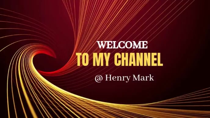 Red Maximalist Mp4 Video Of Welcome To My Channel Online Design Flyer/template  Youtube Thumbnail