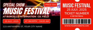 Red Maximalist Music Festival Twitter Banner Twitter-header template