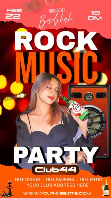 Red Maximalist Music Night Instagram Story Instagram-verhaal template