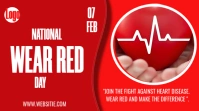 Red Maximalist National Wear Red Day Design  Twitter Post template