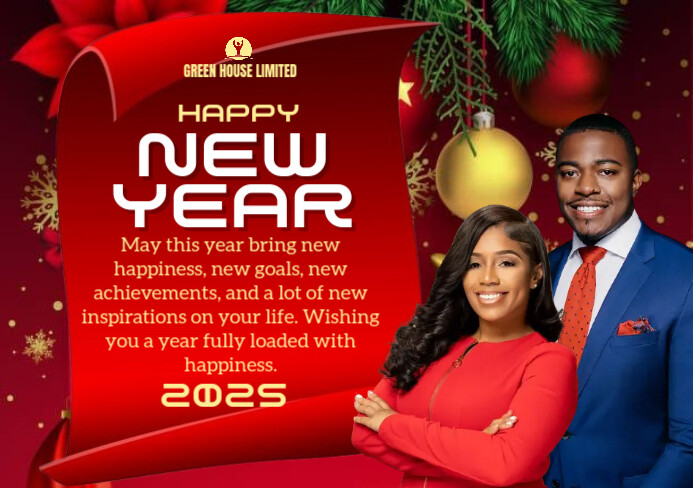 Red Maximalist New Year  A5 template