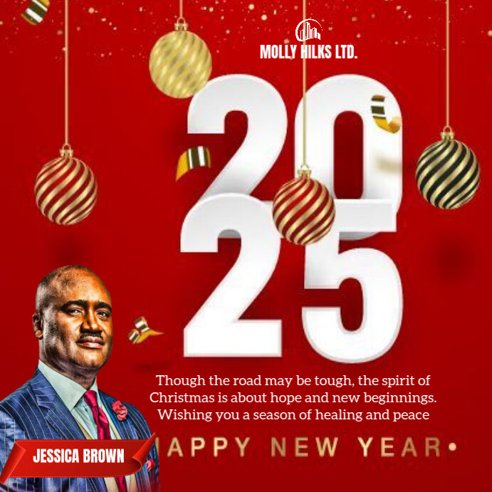 Red Maximalist New Year Instagram Post Template | PosterMyWall
