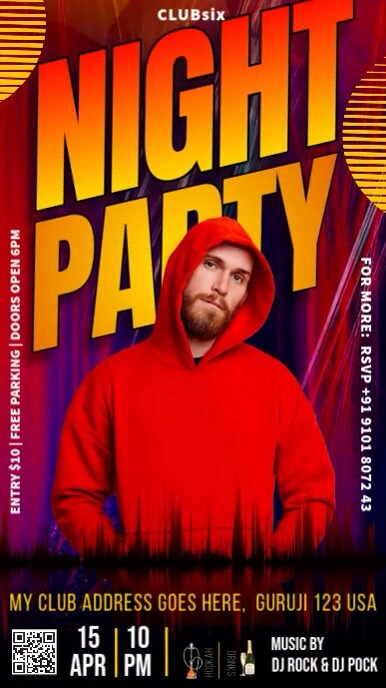 Copy of Red Maximalist Night Club Party Instagram Story | PosterMyWall