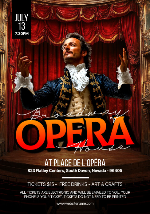 Red Maximalist Opera A5 template
