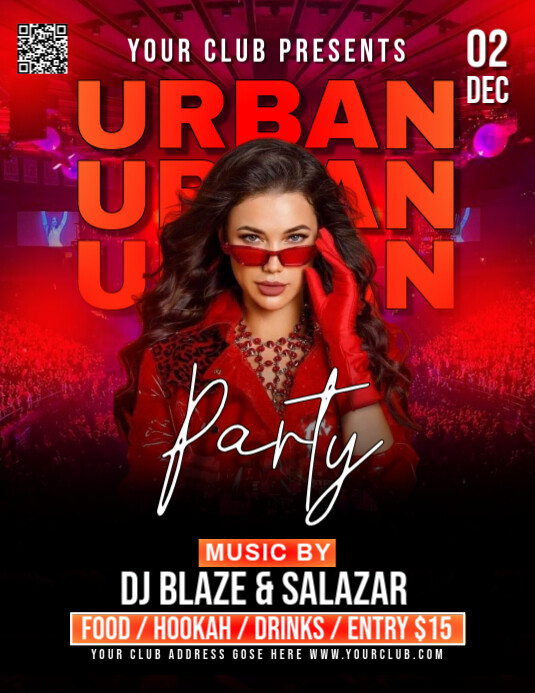 Copy of Red Maximalist Party Flyer Flyer (us Letter) | PosterMyWall