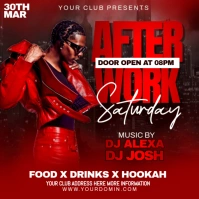 Red Maximalist Party Flyer  Instagram Post Iphosti le-Instagram template