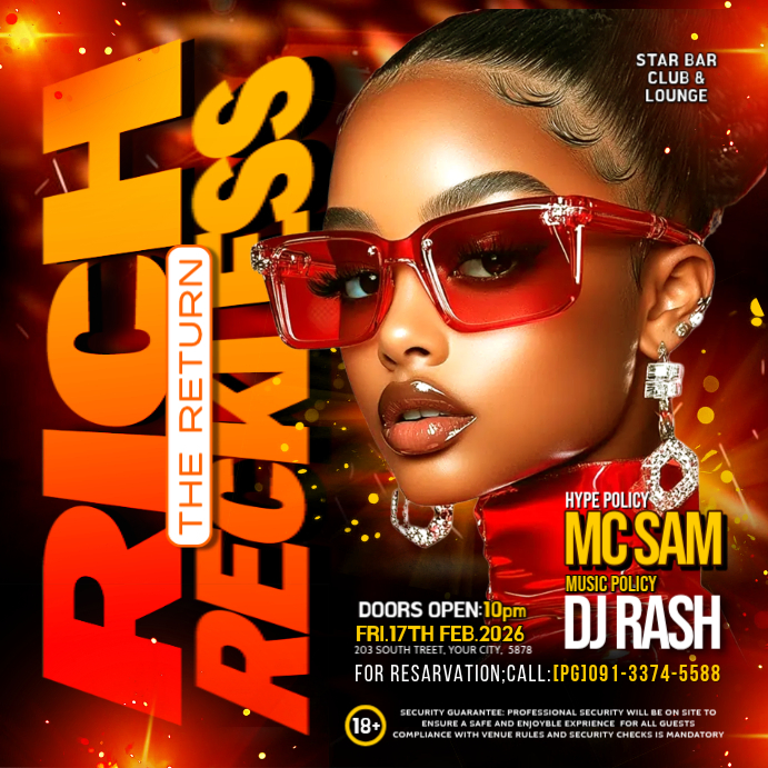 Copy of Red Maximalist Party Flyer Template Instagram Post | PosterMyWall