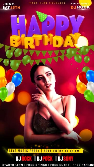 Red Maximalist Party Night Ad Instagram Story Template | PosterMyWall