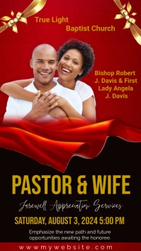 Red Maximalist Pastor & Wife farewell Appreci Indaba yaku-Instagram template