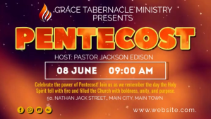 Red Maximalist Pentecost  Presentation (16:9) template