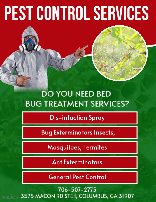 Copy of Red Maximalist Pest Control And Removal Service Flyer (us ...