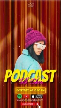 Red Maximalist Podcast Talk Show  Instagram Story template