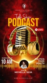 Red Maximalist Podcast Talk Show Instagram Story template