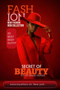 Red Maximalist Poster flyer template