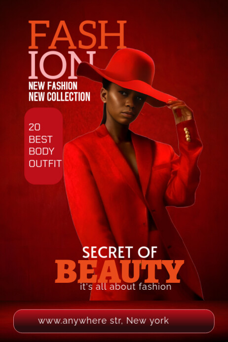 Red Maximalist Poster flyer Plakkaat template