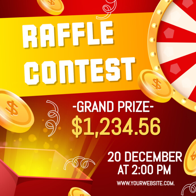 Max Out Raffles Copy of Red Maximalist Raffle Contest Game Online Design Flyer/template ...