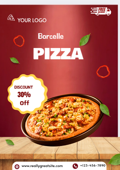 Red Maximalist Red A4 template