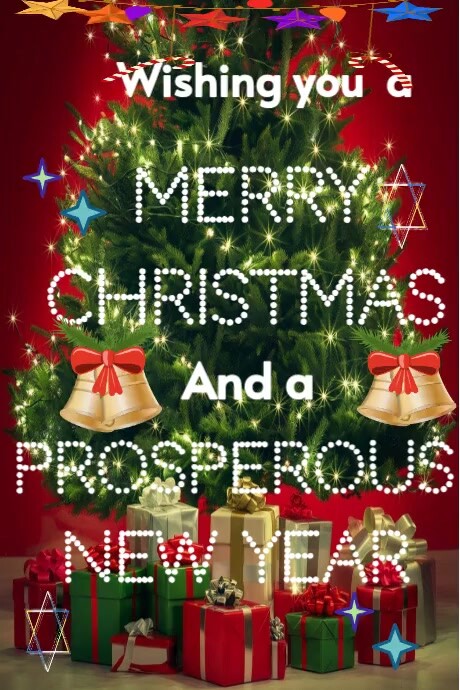 Plantilla de Red Maximalist Red And Green Christmas Video Poster ...