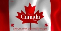 Red Maximalist Red And White Canada Day Wishe auf Facebook geteiltes Bild template
